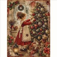 1PC DIY 5D Diamond Painting Kit Christmas Theme Pattern - Round Full Drill Art Mosaic Craft, Home Wall Decor, Unframed - No Frame - View 8