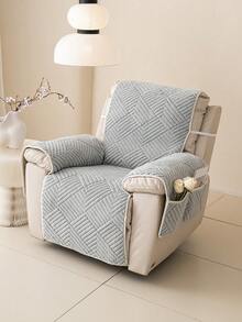 1PC Shu Cotton Velvet Autumn And Winter Warm Single Sofa Chair Cover, One-Piece Machine Washable Easy-Care Seat Cushion Cover, Suitable For Single-Seat Sofa Decoration And Protection, Pet Anti-Scratch - 1PC - View 4