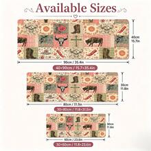 1pc Pink Green Pastel Patchwork Floral Desk Mat, Multi-Purpose Makeup Nail Art Table Pad, Large Non Slip Desktop Protector S/M/L/XL - View 8