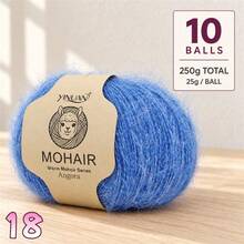 10-Pack Alpaca Blend Yarn, 25g Per Ball Total 250g, Multi-Color Fluffy Soft Knitted Yarn For DIY Knitting Sweaters, Cardigans, Vests, Scarves, Hats And Shawls - 10-pack Alpaca Wool - View 20