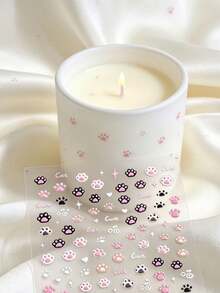 1Set, Nail Art Sticker, Cat Paw Pattern, Ins Sweet Style, For Nail Surface Decoration - Cat Paw Stickers - View 3