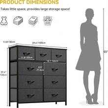 Drawer Storage Cabinet - Cool Ash Grey - View 5