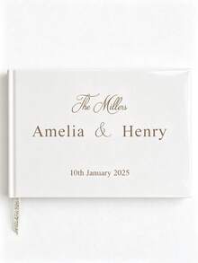 Personalized Wedding Guest Book, Wedding Keepsake, Engagement Gift, Wedding Photo Album, Anniversary Gift, Decorative, Colorful, Modern, Unique, Tea Room Home Decor, Mother's Day Gift, Aesthetic Home Decor - Multicolor - View 11