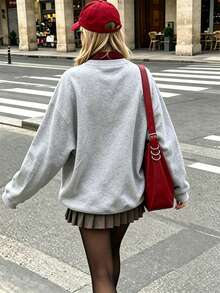 Women's Rib-Knit Long Sleeve Casual Sweatshirt Round Neck Warm Pullover Top Fall Winter, 3 Packs, Soft Stretch Fabric - Multicolor - View 11