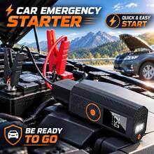 SUITU Car Emergency Jump Starter - 12V Emergency Jump Starter Kit, Portable Jump Starter, Smart Air Pump, Power Bank, Tire Inflator With Built-In LED Light. Note: Tire Inflator Is Equipped With 7.4V 2000mAh Battery, Emergency Jump Starter Is Equipped With 14.8V 1500mAh Battery - Wireless - View 3