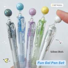 5pcs-One Of Each Model0.5mm-Black OilABS Plastic (ABS Resin) Gel Pen - 5pcs-one Of Each Model - View 1