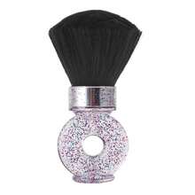 Professional Neck Brush For Barbers, Black Soft Bristle, With Finger Ring Handle, Transparent Shiny Black, Unisex Professional Salon Hairdressing Cleaning Tool - Multicolor - View 11