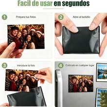 Marcos de fotos magnéticos reutilizables, se adhieren a superficies metálicas y magnéticas, múltiples tamaños, decoración versátil para fotos, pósters y paneles decorativos, uso en nevera, salón y oficina - 5 x 7/16 piezas - Ver 9
