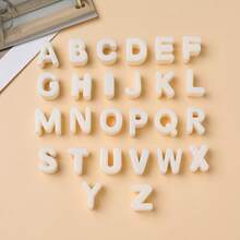 26/10pcs Ivory Acrylic Letter Beads, A~Z 26 Letters Complete, Suitable For DIY Handmade Keychains And Phone Charms, Can Be Used For Various Occasions, Essential Material For DIY Creative Crafts. - White English Letters - View 7