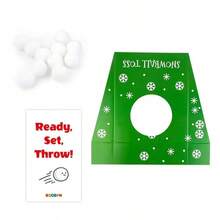 1pc Christmas Snowball Toss Game Set, Desktop Ball Throwing Game Card Box, Holiday Party Interactive Game Props, Suitable For Family Interaction, Party Celebration Games, Christmas/New Year Party Game Props - Multicolor - View 7