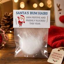 1 món quà Giáng Sinh hài hước hình ông già Noel bằng lông, hoàn hảo cho trò đùa và túi quà tiệc - Nhiều màu - Xem 4