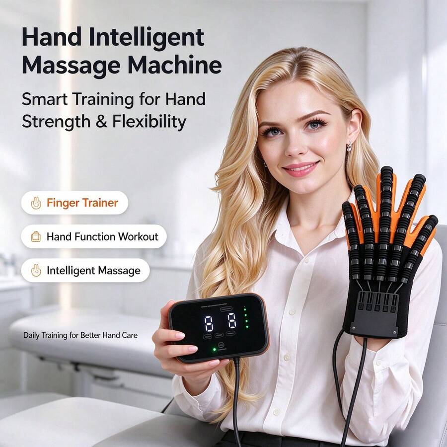 AXH Smart Hand Massage Robot Glove Training Device Finger Exerciser Hand Function Exercise Glove - Black - View 1