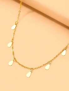 1pc Vintage Water Drop Tassel Ear-To-Nose Chain, Bohemian Non-Pierced Nose Chain, Exotic Wedding Party Face Accessory - Rhinestones - View 7