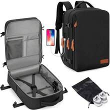 44cm X 32cm X 18cm Reinforced Nylon Airplane Travel Backpack Carry-On Luggage Bag, Unisex 15.6 Inch Laptop Bag, Back To School - Multicolor - View 2