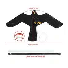 Flying Hawk Kite Garden Bird Repeller Scarer Extendable With 4m Telescopic Poles - VJO0117 - View 10
