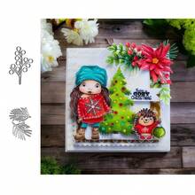 1pc New Christmas Berry Branch And Pine Needle Pattern Metal Cutting Die, Suitable For Scrapbooking, Card Making, Template Design And Photo Album Decoration - Christmas - View 11
