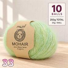 10-Pack Alpaca Blend Yarn, 25g Per Ball Total 250g, Multi-Color Fluffy Soft Knitted Yarn For DIY Knitting Sweaters, Cardigans, Vests, Scarves, Hats And Shawls - 10-pack Alpaca Wool - View 45