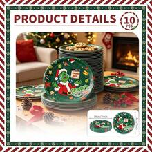 The Grinch Officially Licensed The Cartoon Theme Party Tableware Set, Decoration Set, Newborn Party Birthday Party, Photography Studio Decoration Props, Halloween Tableware, Christmas Tableware, New Year Tableware, Holiday Tableware, Disposable Tableware - View 15