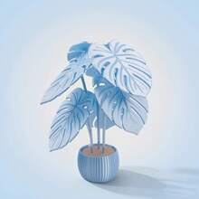 6Pcs Monstera Leaf Coaster Set With Planter Holder, Modern Green Stackable Non-Slip Beverage Coaster Set, Suitable For Living Room Office Desktop, Aesthetic Style - Multicolor - View 15