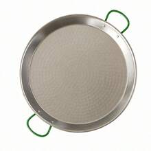 Traditional Polished Steel Paella Pan 34.5x44.5x5cm Paella Pan With Green Handles Ideal For Gas Cooker And Direct Fire Cooking Tray For Rice And Traditional Stews - View 10