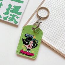 Warner Bros 1pc Powerpuff Girls Cartoon Access Card Holder, Rectangular Double-Sided Pattern RFID Elevator Card Keyring - Multicolor - View 5