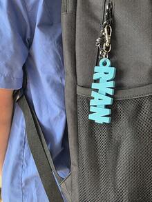 Personalized 3D Printed Name Keychain - School Bag Tag, Party Favor, Class Gift - Multicolor - View 2