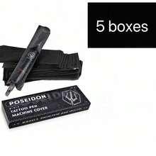 POSEIDON Tattoo Pen Machine Covers 200pcs Per Box Disposable Sleeves To Protect Your Tattoo Pen From Pigment Contamination And Water Stains - Black - View 5