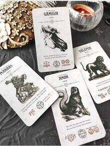 Mysterious Tarot Cards 78-Card Divination Card Set, Oracle Cards, Christmas Eve Divination Gift, Adult Party Game, Birthday Gift, Christmas Gift, Collectible Fortune Telling Cards, Destiny Prediction Cards - Multicolor - View 9