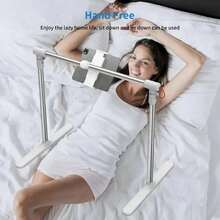 Adjustable Tablet And Smartphone Stand, Foldable Multi-Angle Rotating Clamp, Aluminum Alloy + ABS Material, Suitable For Bedside Use | Multi-Function, Telescopic Horizontal Bar Phone Holder, Perfect For Comfortable Reading And Entertainment - View 3