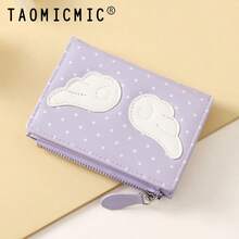 Wrist Wallet, Sweet Angel Wings Polka Dot Bi-Fold PU Wallet, Multiple Card Slots ID Window Zipper Coin Pocket, Portable Fashion Daily Wallet - Multicolor - View 9