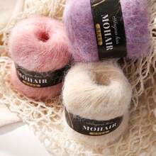 CHARM ELVES 10-Pack Long-Haired Alpaca Mohair Yarn, Handmade DIY Knitting Sweater, Vest, Shawl, Multiple Color Options, Fine Mohair, Warm, Skin-Friendly And Comfortable - 10pcs/250g - View 6