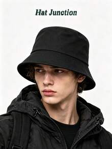 2pcs Unisex Bucket Hat, Beach Sun Hat, Fashion Fishing Hat, Suitable For Men, Women And Teenagers, Sun Protection Foldable Summer Travel Beach Sun Hat, Reversible - A - View 3