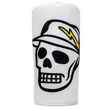 1PC Golf Driver Head Cover, Made Of PU Material, Decorated With Cool Embroidery Of Skull Wearing Cap And Yellow Lightning. Built-In Soft Inner Lining Shields Your Club From Scratches And Bumps. Edgy Stylish Golf Accessory For Golf Lovers. - Multicolor - View 5