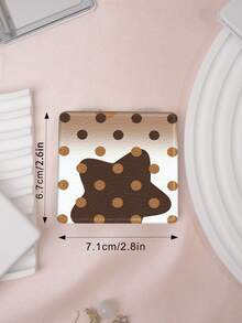 1PC Millennium Y2K Series Portable Vanity Mirror, Foldable Lightweight Ultra-Thin Convenient Hand Mirror, PU Leather, Suitable For Multiple Scenarios And All People, Foldable Small Square Mirror, Pocket Mirror, Cartoon Star Bow Cherry Heart Plaid Printed Pattern Design, Exquisite Handheld 180° Flip Cover Multi-Function Mini Mirror Compact Mirror Mirrors, Daily Holiday Birthday Valentine's Day - Multicolor - View 4