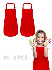 2pcs Adjustable Kids Painting Aprons, Durable Children's Art Aprons With Pockets, Suitable For Boys And Girls, For Kitchen, Lab Activities, Painting And Baking Crafts - 2-pack - View 40