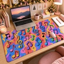 1pc Colorful Groovy Music Note Desk Mat, Multi-Purpose Makeup Nail Art Table Pad, Large Non Slip Desktop Protector S/M/L/XL - View 7