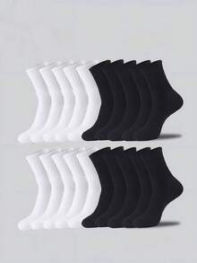1/5/10 Pairs Unisex Comfortable Sports Socks, Suitable For Daily Casual Wear, Soft And Lightweight, Suitable For Autumn/Winter - Multicolor - View 15