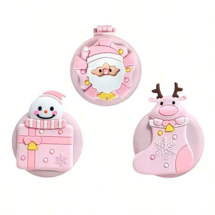 Christmas Limited Edition Handheld Styling Hairbrush, Portable Hair Comb, Suitable For Daily Travel, Air Cushion Mirror Air Cushion Brush - Pink - View 1
