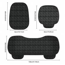 1pc Car Seat Cushion, New Plaid Exquisite Embroidered Design, With Storage Bag, Front Row Single Piece, Plush Material, Comfortable And Warm, No Binding, Breathable, All-Season Single Seat Pad, Suitable For Sedan, MPV, SUV, Truck, RV - Checkered Pattern - View 5