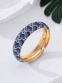 1pc Women's Printed Bracelet, Colorful Elegant Porcelain Hand Ornament - Flower-shaped Bracelet - View 14