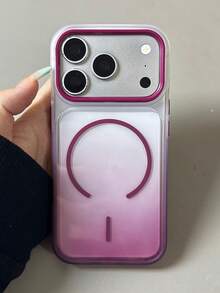 Candy Color Gradient Clear Phone Case Compatible With IPhone 17 Pro Max 17 Pro 17 16 Pro Max 16 Pro 16 15 Pro Max 15 Pro Max 15 Pro 15 14 Pro Max 14 Pro 14 13 Pro Max 13 Pro 13 11 12 Clear Ombre Shockproof Back Cover - Gradient Red - View 4