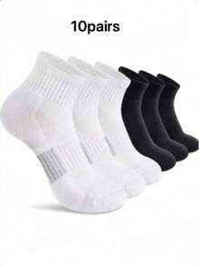 1/6/10 Pairs Men's Short Socks, All Season, Sweat-Absorbent, Odor-Resistant, Sports Socks, Thin Men's Socks, Couple Socks - Multicolor - View 15