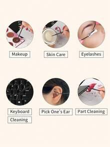 Eyelash Extension Micro Applicator, Designed For Precise Glue Removal, With Micro Brush Head And Disposable Micro Applicator Sticks - Black - View 4