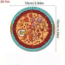 2D Flat, 6-Piece Set Mandala Style Wooden Coasters With Vibrant Green Floral Design - Perfect For Decorating Patio, Kitchen And Living Room Home Decor | Ide, 2D Flat - View 5