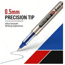 3 Colors Liquid Ink Neutral Pens, Quick Dry 0.5mm, Large Capacity, Student Writing And Exam Needle Tip Gel Pens - A - View 6