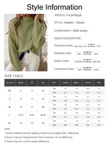 Women's Cute Short Sweater, Casual Lightweight & Comfortable Ribbed Knit Pullover - Olive Green - View 5