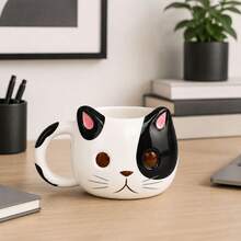 HappyWare Original Kawaii Cat Coffee Mug - Black - View 5