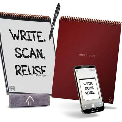 Smart Reusable Notebook, Flip Size Spiral Notebook, Sky, 8.5" X 11