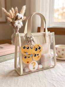 1 cái/6 cái móc khóa acrylic anime meme hài hước, series nghệ thuật meme internet gồm biểu cảm mắt to chảy nước dãi, mắt to lè lưỡi, nheo mắt chảy nước dãi, mắt to bĩu môi mỉm cười, mắt to mỉm cười sinh động và dấu hỏi lớn với mặt dây khung tròn meme mini, phụ kiện cho ba lô và chìa khóa xe, quà tặng cho người yêu meme hài hước và văn hóa meme internet - Nhiều màu - Xem 4