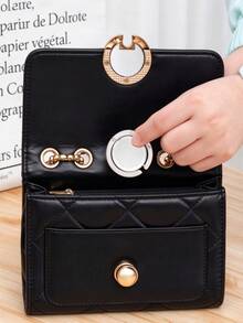 Personalized Engraved Wallet & Handbag Hook, Customizable Name/Initial/Table Number, Foldable, Suitable For Women's Bag Storage, Desktop Hook - Multicolor - View 5